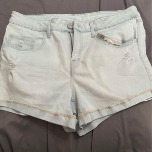 SO high rise jean shorts